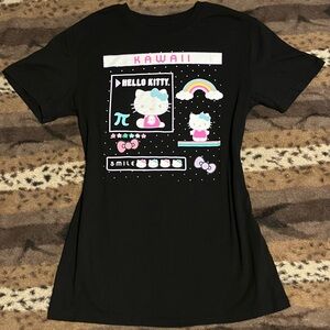 Hello Kitty Kawaii Black Short Sleeve Tee (Small)